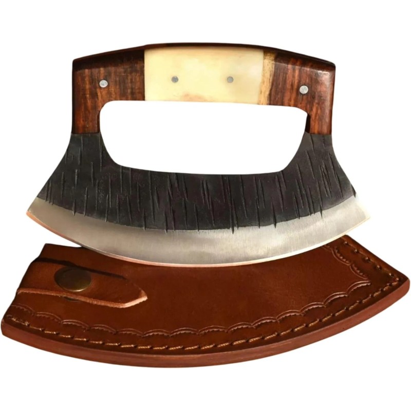 Ardour Crafts Handcrafted Alaskan Ulu Knife Traditional Curved Blade Tool