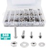 840 Pieces 4-40# 6-32# 8-32# 10-24 nut and Bolt Combination