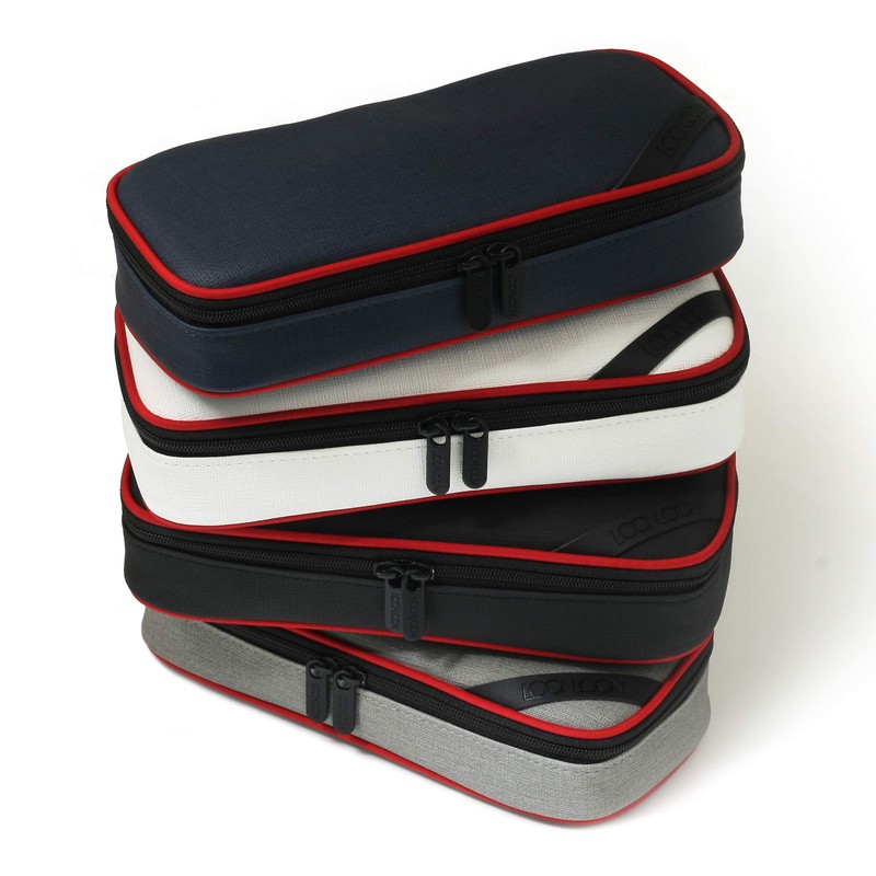 LOONLOON 660 Rainy Pencil Case, Navy, Large Capacity, Stylish, Double