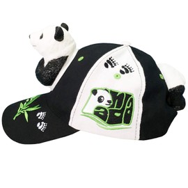 CRAZY GOTEND Mens Adjustable Baseball Caps Cartoon Panda Hats Decorated Headwear (56-58cm)