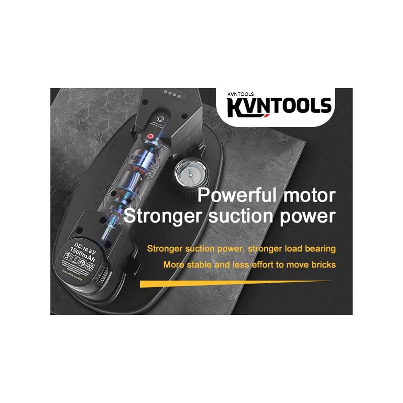 KVNTOOLS Electric Vacuum Suction Cup Elevator, with a Maximum Load