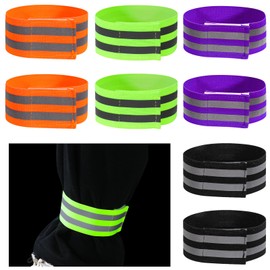 Halinuia 8 Pieces Safety Wristbands, Reflective Tape, Reflective Tape, Luminous Band, Running, Accessories for Cycling, Jogging, Hiking, Mountaineering, Walking