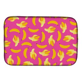 Caroline's Treasures BB5140DDM Bananas on Pink Dish Drying Mat Absorbent Dish Drying Mat Pad for Kitchen Counter Dish Drainer Mat for Countertop, 14 x 21", Multicolor
