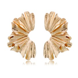 Chunky Gold Earrings for Women Gold Nugget Earrings Gold Geometric Statement Earring Vintage Earrings Summer Beach Party Birthday Gifts for Women