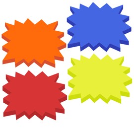 Price Labels Tags for Display, 200 Pcs Coloured Label Price Tag Signs Star Shape Prices Display Label for Store 7 x 9 cm