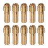 sourcing map 10pcs Brass Collet 3.2mm Brass Drill Chucks Mini