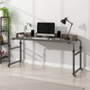 Overbed Table with 360° Wheels, Queen Size Mobile Bed Desk,