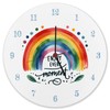speecheese Rainbow Wall Clock Aluminium with Saying Enjoy Every Moment