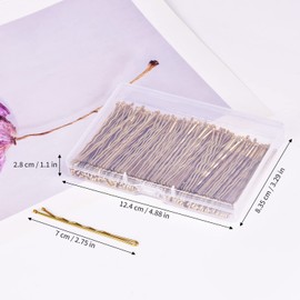 MORGLES - Horquillas grandes para el pelo rubio, de 2.75 pulgadas, para cabello grueso, para mujeres y niñas, con caja, 120 unidades