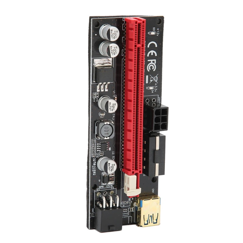 PCIE 1X to 16X Riser Card 4 Solid Capacitors 6