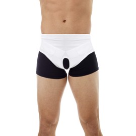 Underworks INGUINAL HERNIA COTTON COMFORT SUPPORT BRACE WITH HOT/COLD THERAPY PADS INCLUDED Large 37-40 Waist