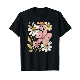 Vintage Boho Wildflower Graphic, Flower Women Nature Lover T-Shirt