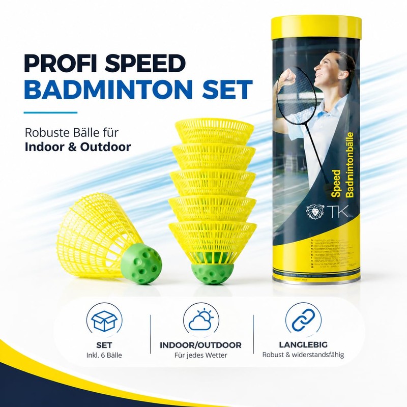 TK Gruppe Timo Klingler 5 x Speed Badminton Shuttlecocks Fast