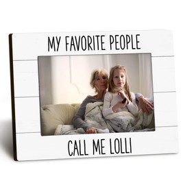 DUXMNAMG My Favorite People Call Me Lolli 4x6 Picture Frame, Lolli Gifts for Grandma Photo Frame, Gifts for Lollis Mothers Day from Grandkids, LolliGift Picture Photo Frames for Desk Decor