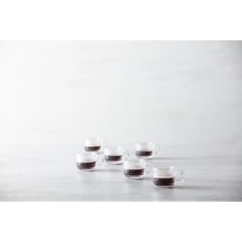 Fortessa Jupiter Glass, 3 Ounce Espresso Cup (Set of 6), Clear