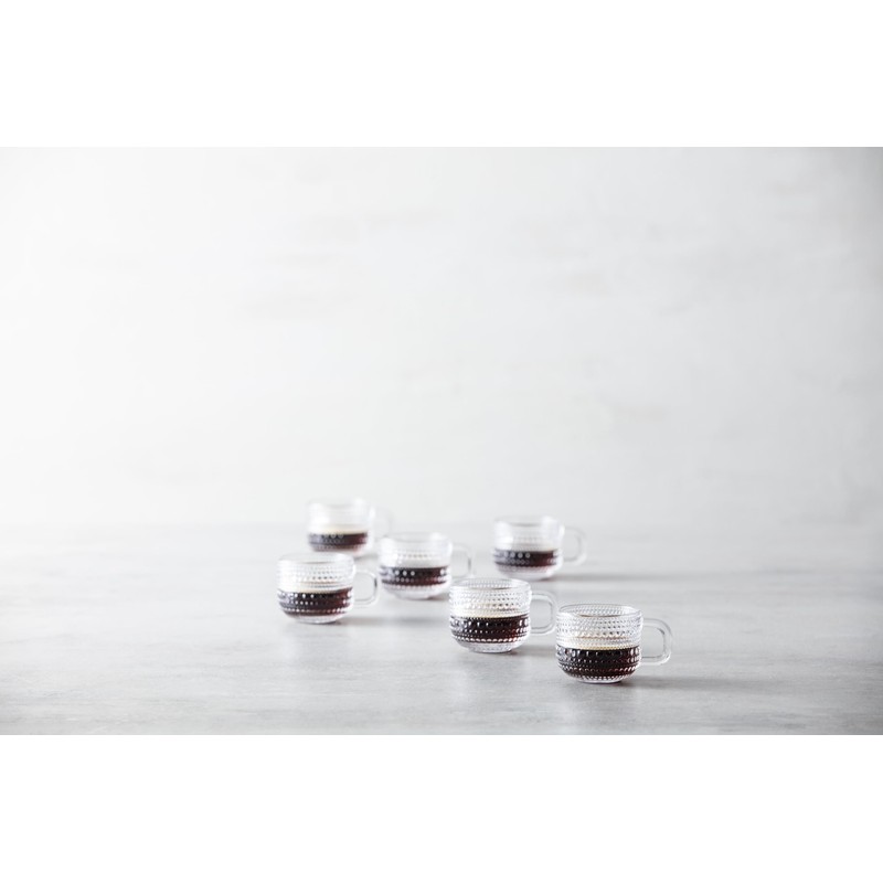 Fortessa Jupiter Glass, 3 Ounce Espresso Cup (Set of 6),