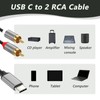 Audiokabel, USB C auf 2 Cinch-Stecker, USB-C-Stecker auf Cinch-Stecker, Stereo,