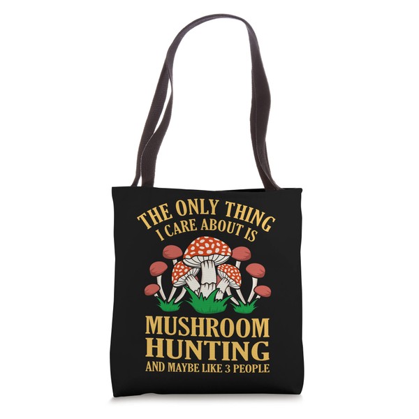 Care About Mushroom Hunting Morels Hunter Mycologist Graphic Tote Bag