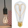 Light Bulb Love Peach Heart Shaped Transparent LED Filament Lamp