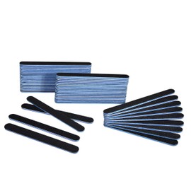 AMT 50 PCS Round Black Nail Files, Black Nail File, Nail Files for Acrylic Nails, Emery Boards for Nails, 80/80 Grit Nail File (50 PCS Nail Files) (Grit 80/80 (Round, Blue)