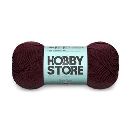 Hobby Store Cotton – Fine Yarn – 100% Mercerised Cotton Fine Yarn for Crochet & Knitting Lace and Amigurumi (1 ball/100 g) - 220 Royal Plum | Magic Needles