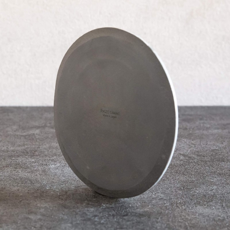 Rikizo R-892480 Plate, Begne, White, Diameter 4.9 x Height 0.2
