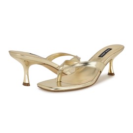 Nine West Women's Andela Heeled Sandal, Gold 710, 8
