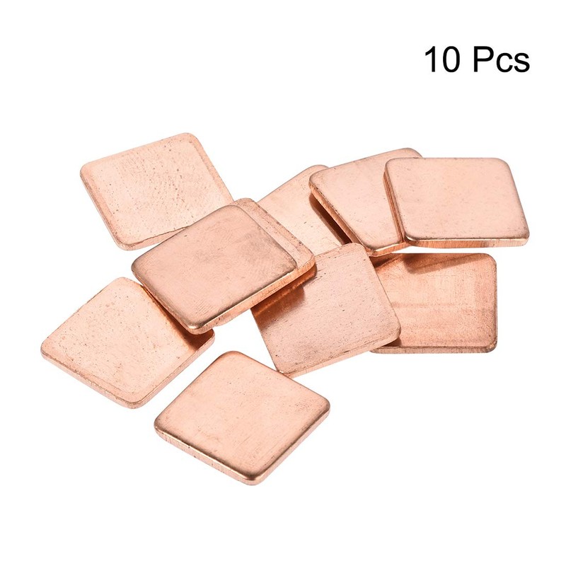 sourcing map Flat IC Chipset Thermal Copper Heatsink for CPU