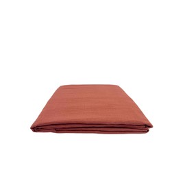 Ger3as Linen Bed Sheet without Rubber, 100% Stonewashed, Natural Linen Sheet, Throw, Linen Washed (Red Brown, 140 x 220 cm)