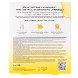 Avatara Avatara All-Stars 8-Pack Sheet Mask Set, Beauty and Skincare Face Masks Collection | Natural Extracts | Hydrating Skin Care Set, All Skin Types | Packaging May Vary