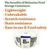 GODAGE 6-Piece Melamine Food Storage Containers with Airtight Lids, Nesting