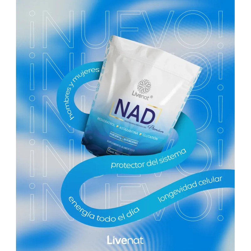 Nad+ Premium Livenat | Antiedad, Energia, Antioxidante, 1mes