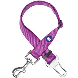 Blueberry Pet Essentials Classic Dog Seat Belt Tether for Dogs Cats, Violet, Durable Safety Car Vehicle Seatbelts Leads Use with Harness