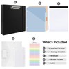 SKYDUE 3 Ring Binder with Clipboard, 2 Inch PU Heavy