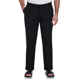 Cubavera Men's Linen-Blend Pants with Drawstring (Size Small-5X Big & Tall), Jet Black, 5X/30 Inseam