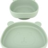 4pcs Children Plate Utensils Set Silicone Suction Bowls Set Toddler