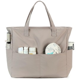 Waterproof Beach Tote Pool Bags for Women Ladies Extra Large Gym Tote Carry On Bag With Wet Compartment for Weekender Travel, Grey Purple, X-Large