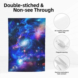 Outer Space, Universe, Garden Banner 12inchx18inch, Courtyard Flag, Indoor/Outdoor Yard Decoration Flag