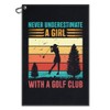 WUUCKOO With A Golf Club Printed Golf Towel, Funny Retro