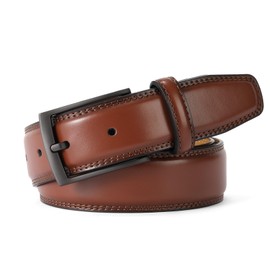 FALAN MULE Men's Leather Dress Belt - Classic & Fashion Belt with Prong Buckle for Men