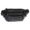 Leather Bum Bag for Men Women Black Brown Waist Bag