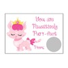 Puppy and Kitten Princess Valentine's Day Scratch Off Card for