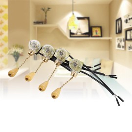 Paquete de 4 Interruptores de Ventilador de Techo, Lámpara de Ventilador de Techo Universal para el Hogar, Luz de Pared, Control de Interruptor de Cadena de Repuesto, Interruptor