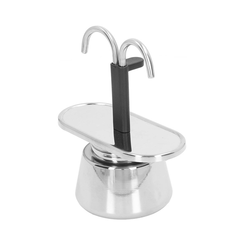 Moka Pot 100ml Dual Pipe Stainless Steel Durable Food Grade