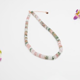 Handmade Beaded Necklace Choker for Women Girls Teen - 6mm Beads Natural Gemstones Healing Crystal Jewellery Necklace (Mixed Stones)