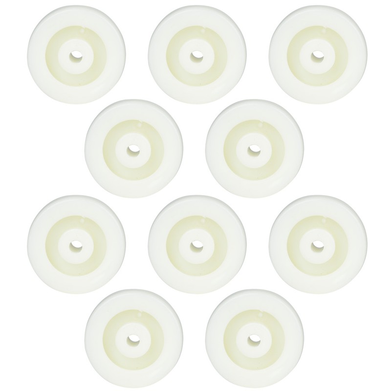 10pcs 2 Inches Nylon Wheel Nylon Round Pulley Caster Roller