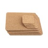 apollo THE HOUSEWARES BRAND Square Cork Placemat and Coaster Set