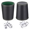 Xinstroe 2 Pack Leather Dice Cup Set, Leatherette Dice Cup
