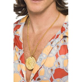 Smiffys 70's Medallion Gold Metal