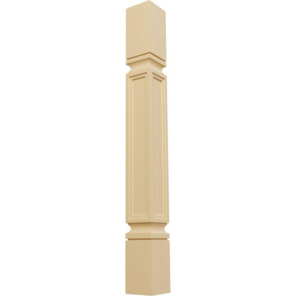 Ekena Millwork COL03X03X35KEAL Kent Raised Panel Cabinet Column (Top Block: